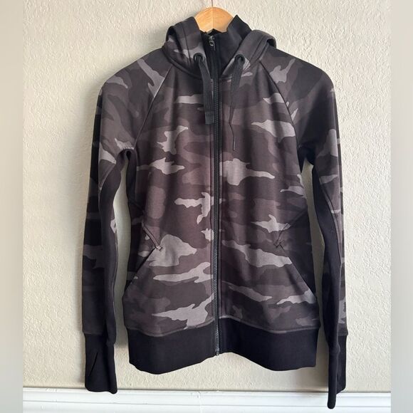 Athleta Triumph Hoodie Tiny Leopard Print Extra Small - Picture 4 of 4